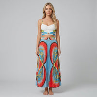 Savannah Pleated Two-Piece Set in Frost