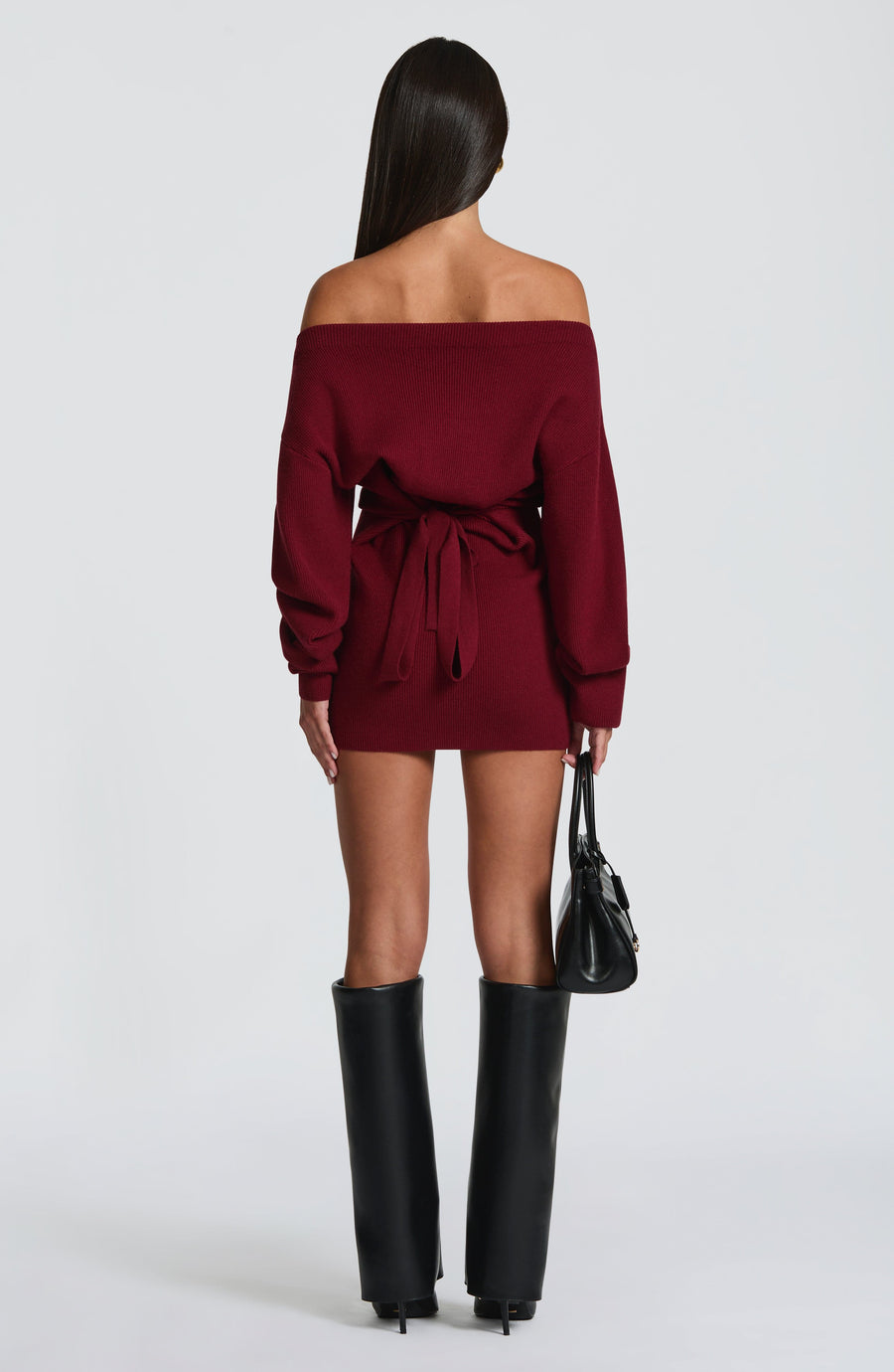 Sabrina Mini Dress – Burgundy