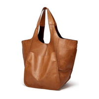 Scarlett | Women's Oversized Faux Leather Magnetic Closure Tote Bag
