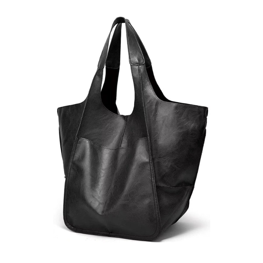 Scarlett | Women's Oversized Faux Leather Magnetic Closure Tote Bag