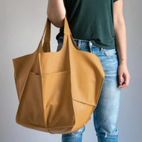 Scarlett | Women's Oversized Faux Leather Magnetic Closure Tote Bag