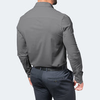 Sebastiaan Lightweight Shirt with Long Sleeve and Button Front in Pink