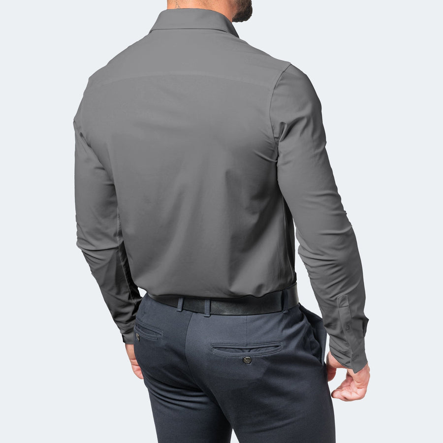 Sebastiaan Lightweight Shirt with Long Sleeve and Button Front in Pink