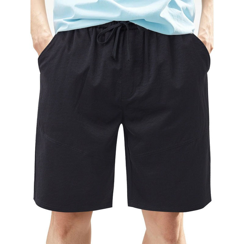 Sebastiaan Linen Blend Shorts with Pockets in Black