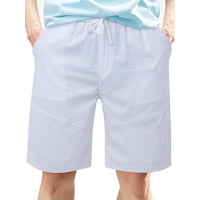 Sebastiaan Linen Blend Shorts with Pockets in White