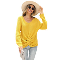 Selene Casual Knit Sweater with V-Neck