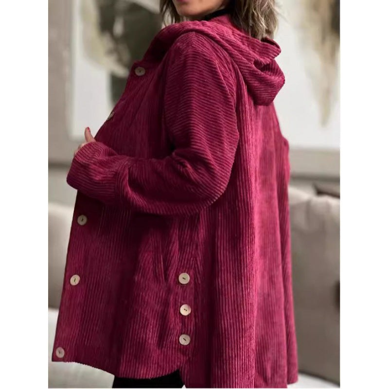 Selene Corduroy Jacket with Hood