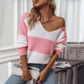 Selma Casual Knit Sweater with V-Neck