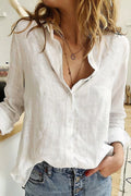 Selma Elegant Linen Blouse