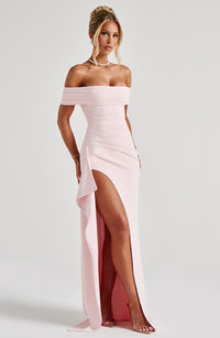 Selvaine Women's Sequin Party Dress Maxi Gown in White