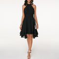 Selvinda Women's Cocktail Party Dress Halter Tiered