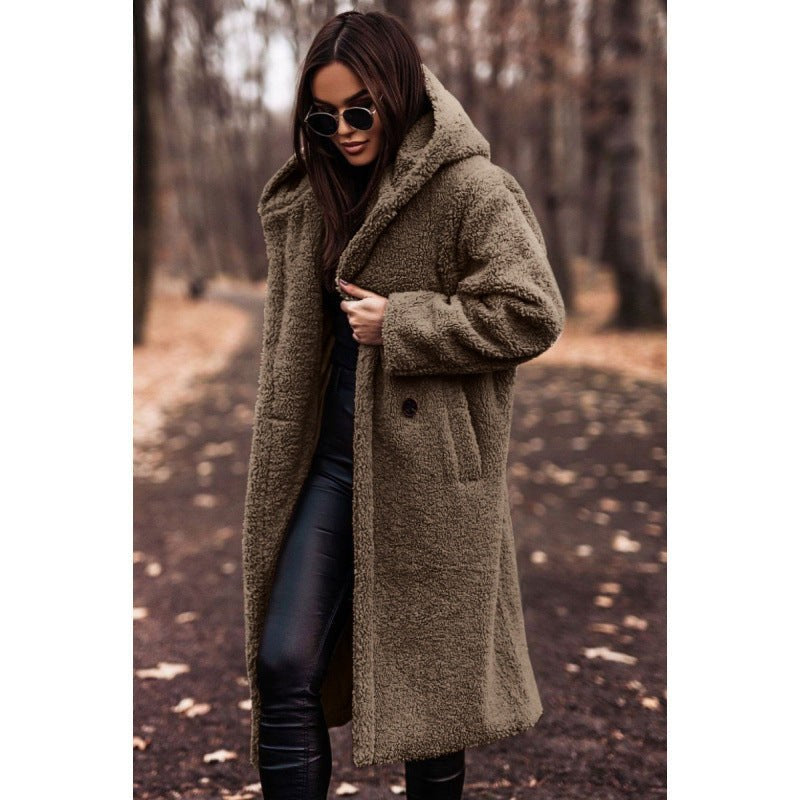 Senna Coat with Hood in Khaki