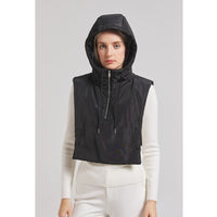 Senna Lightweight Vest with Hood in Black