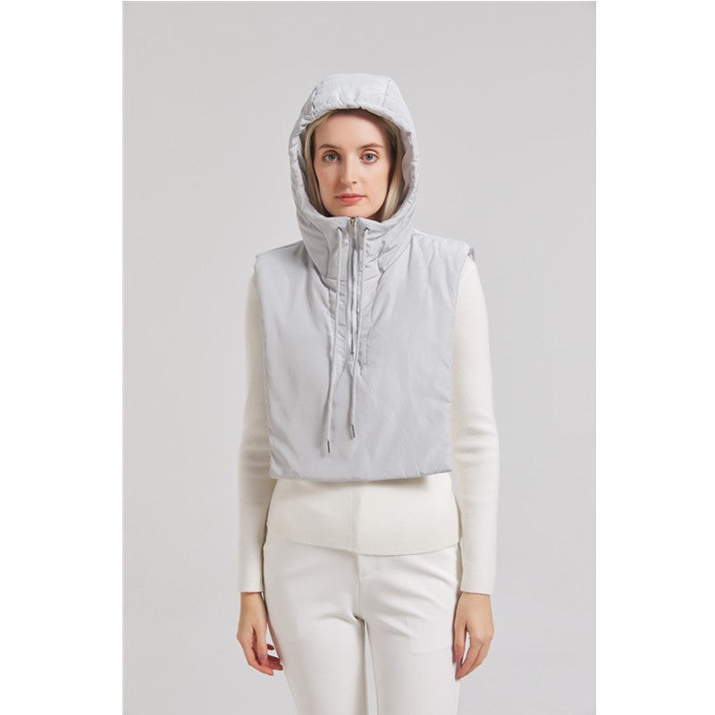 Senna Lightweight Vest with Hood in Grey