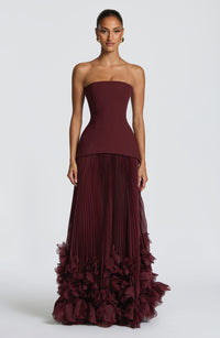 Dagny Gown – Cherry Lacquer