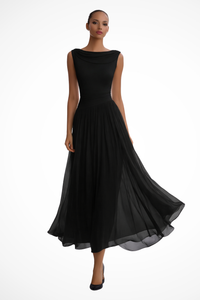 Seraphita | Women's Draped Pleated Midi Dress