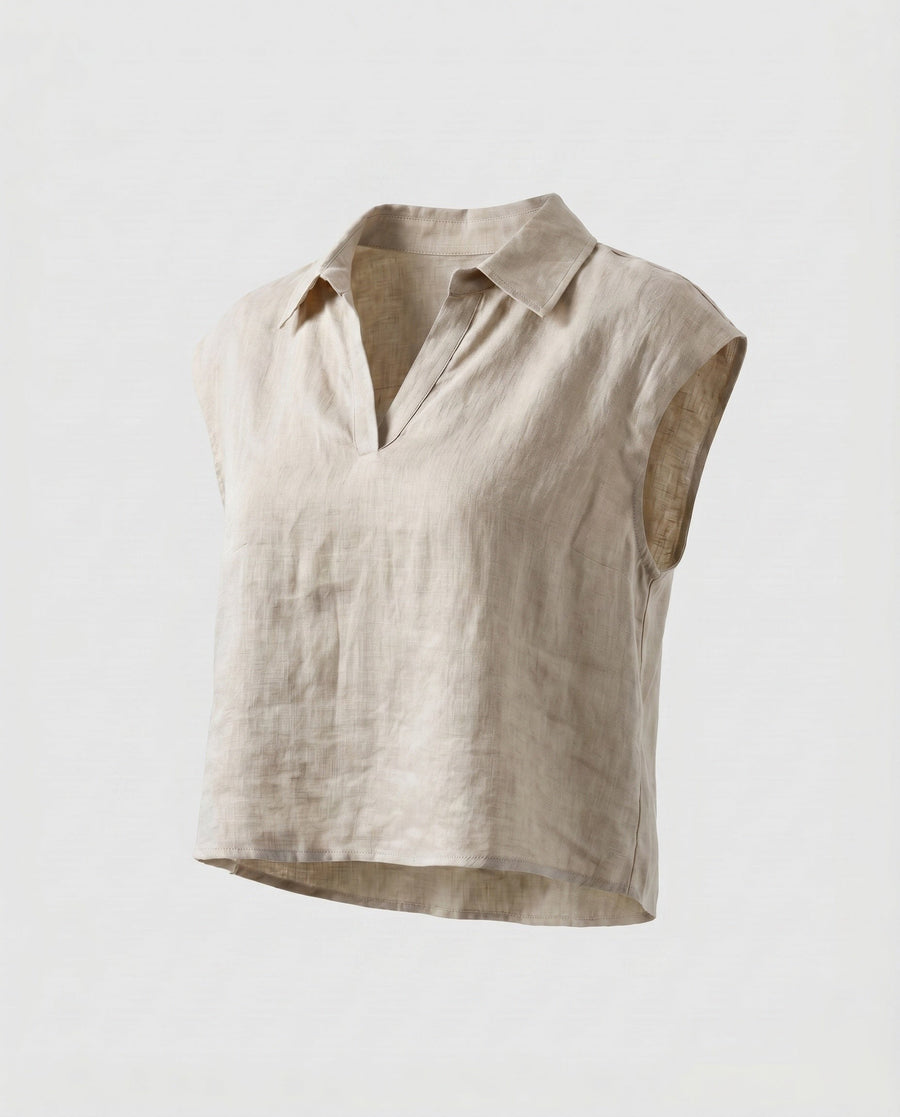 Seren Casual Linen Top in Linen