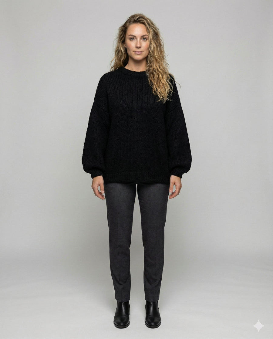 Seren Sweater with Oversized in Black