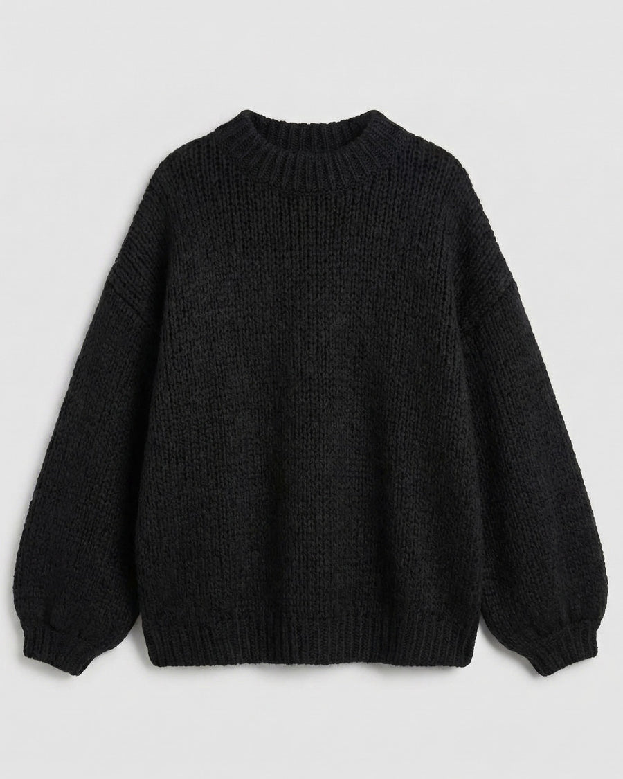 Seren Sweater with Oversized in Black