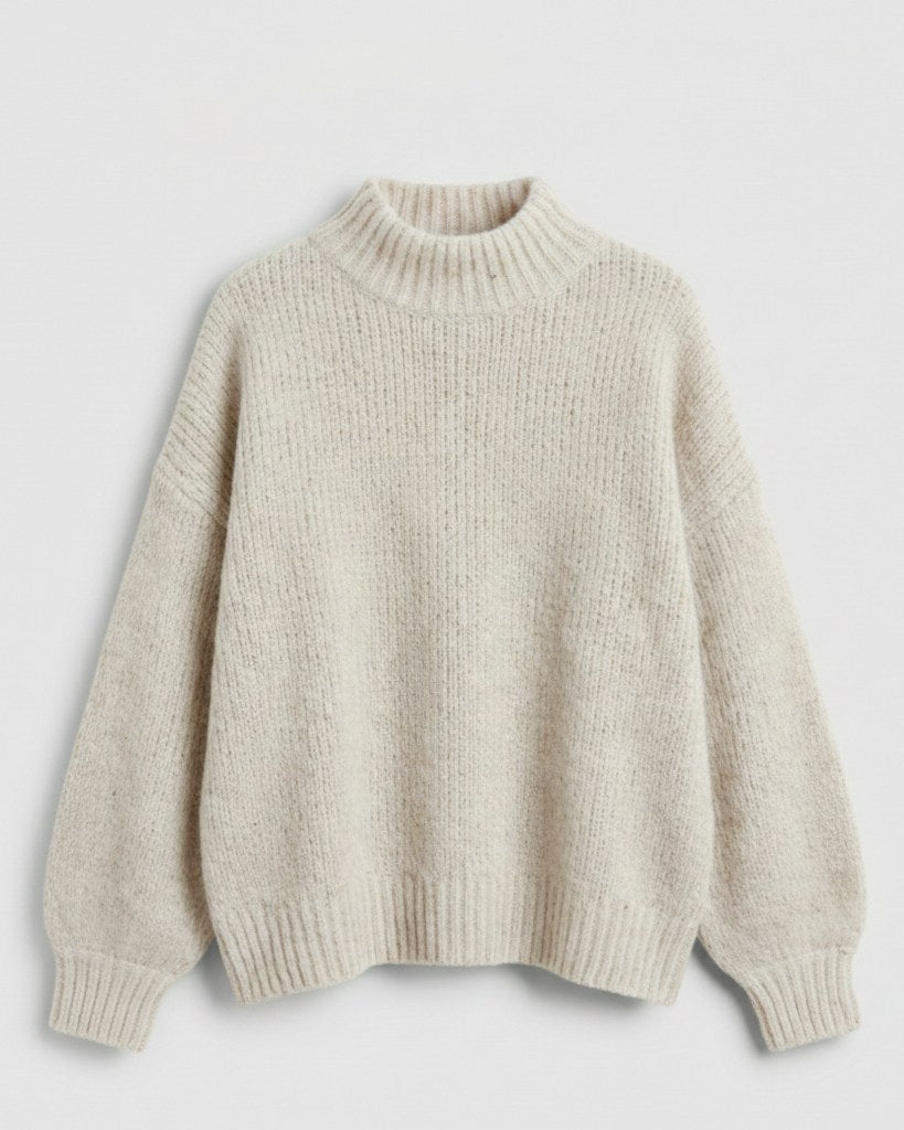 Seren Sweater with Oversized in White