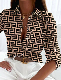 Serena Blouse in Khaki-Labyrinth
