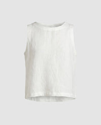 Serena Casual Linen Top in Beige