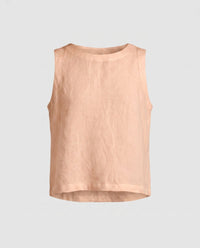 Serena Casual Linen Top in Pink