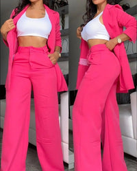 Serena Elegant Blazer in Fuchsia
