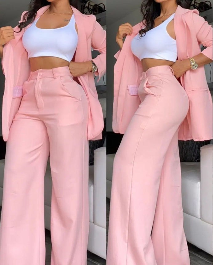 Serena Elegant Blazer in Pink