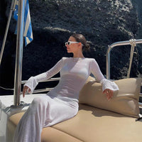 Serena Elegant Maxi Dress in White