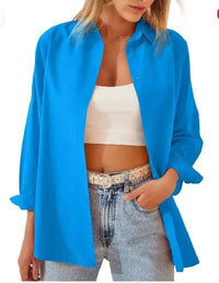 Serena Elegant Shirt in Blue