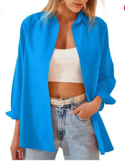 Serena Elegant Shirt in Blue