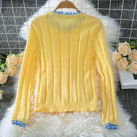 Serena Lightweight Knit Cardigan with Ruffles