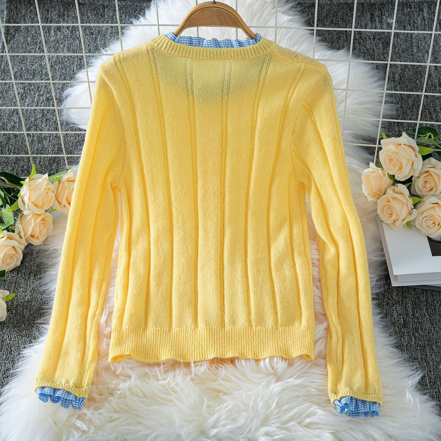 Serena Lightweight Knit Cardigan with Ruffles