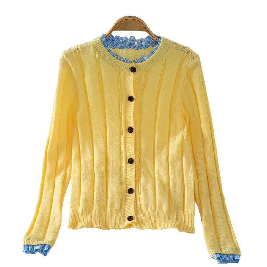 Serena Lightweight Knit Cardigan with Ruffles