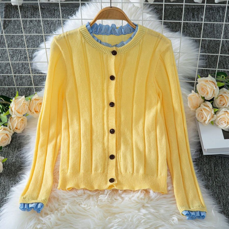 Serena Lightweight Knit Cardigan with Ruffles