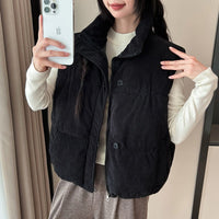 Serena Vest with Pockets in Black