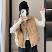 Serena Vest with Pockets in Khaki
