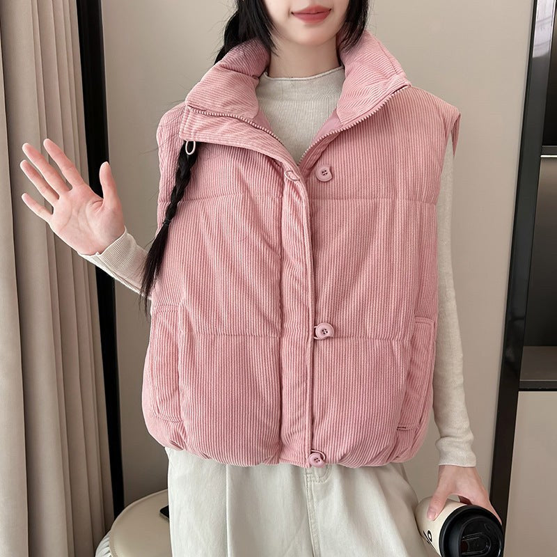 Serena Vest with Pockets in Pink