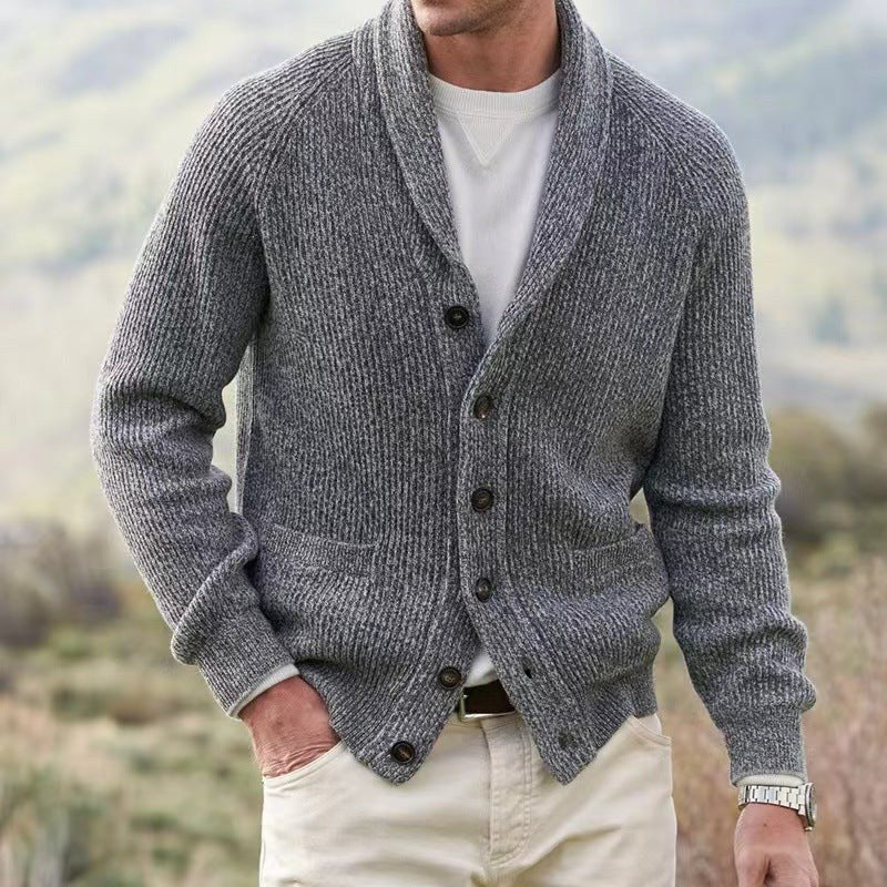 Severin Vintage Vest with V-Neck in Grey