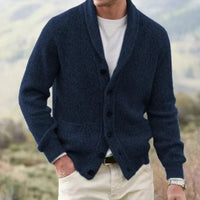 Severin Vintage Vest with V-Neck in Navy
