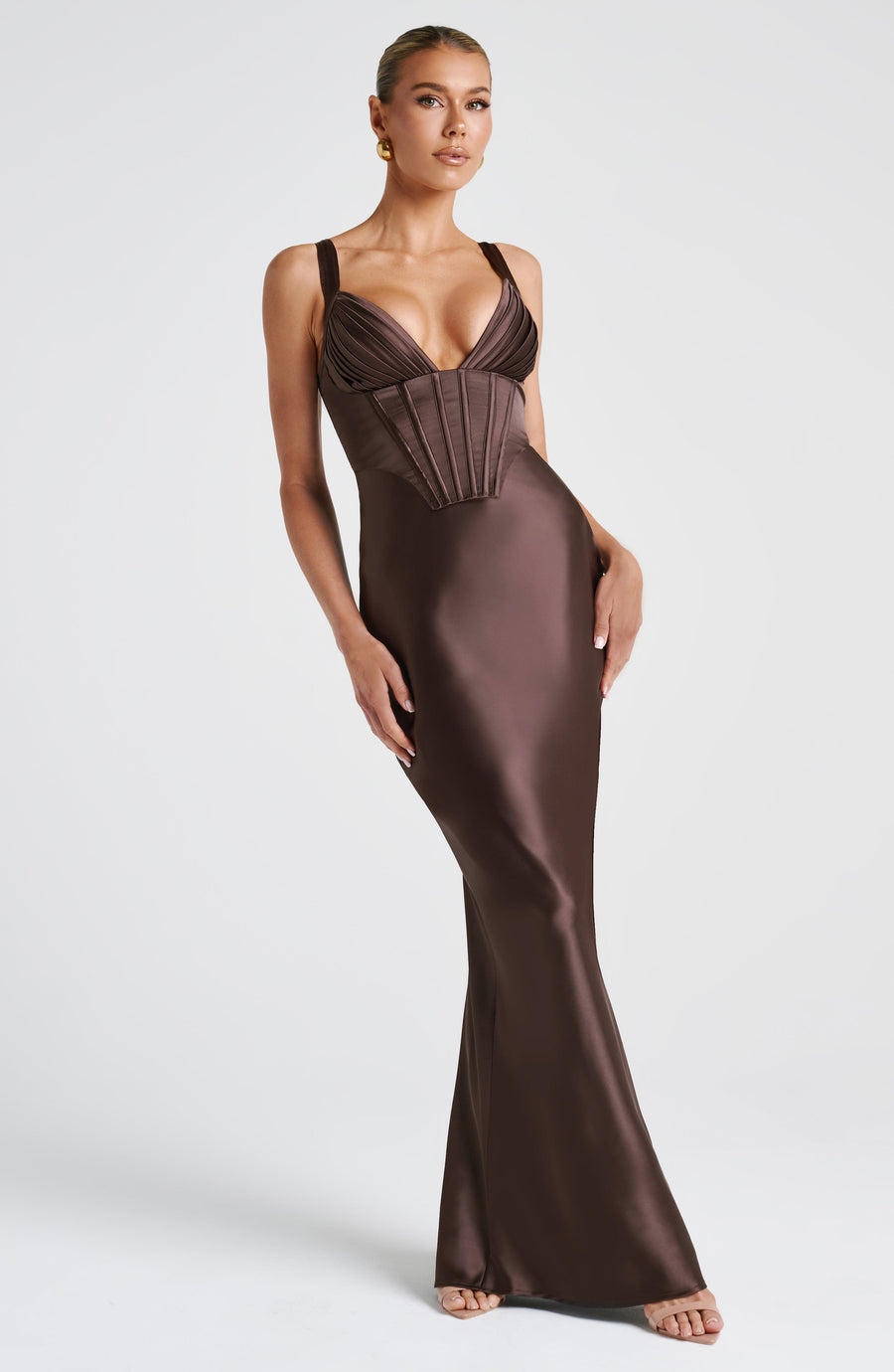 Joan Maxi Dress – Plum Brown