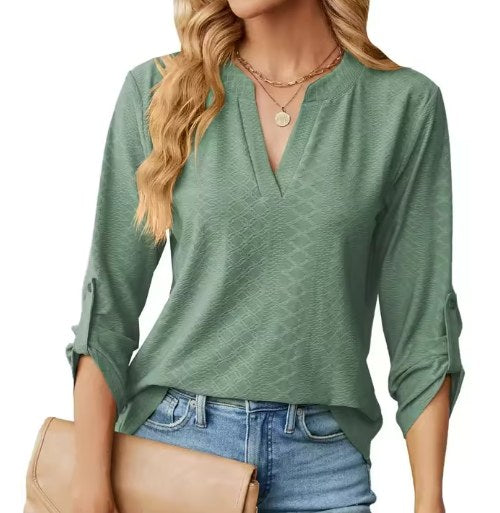 Shanice™ Chic and Comfortable Blouse in Green