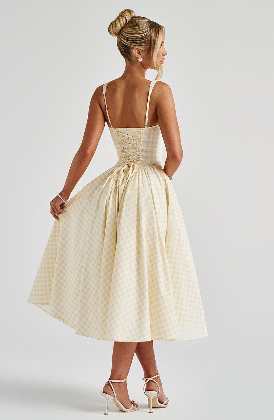 Lilou Midi Dress – Lemon Gingham