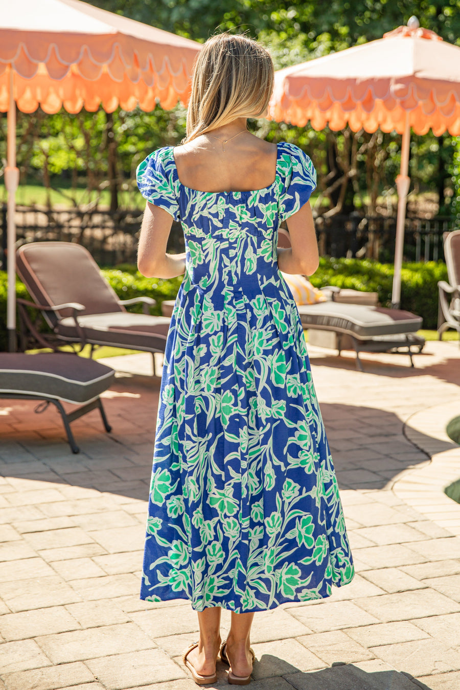 Capri Floral Maxi Dress in Bloom Blue