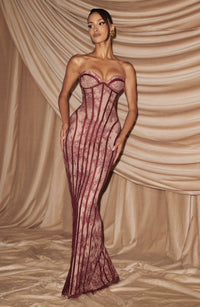 Loretta Maxi Dress – Burgundy