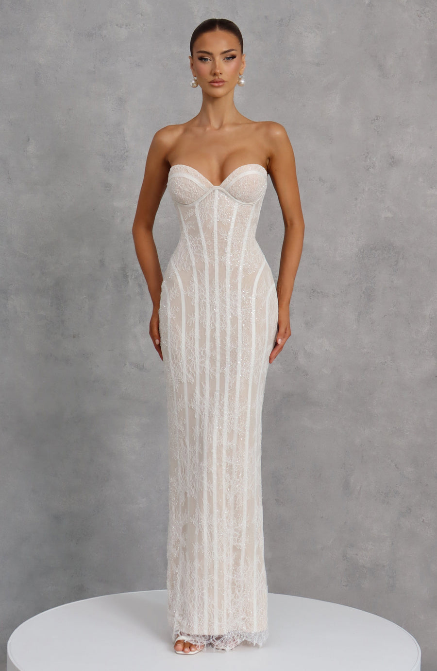 Loretta Maxi Dress – Ivory Embellishment