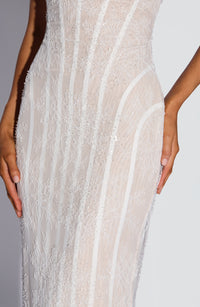 Loretta Maxi Dress – Ivory Embellishment