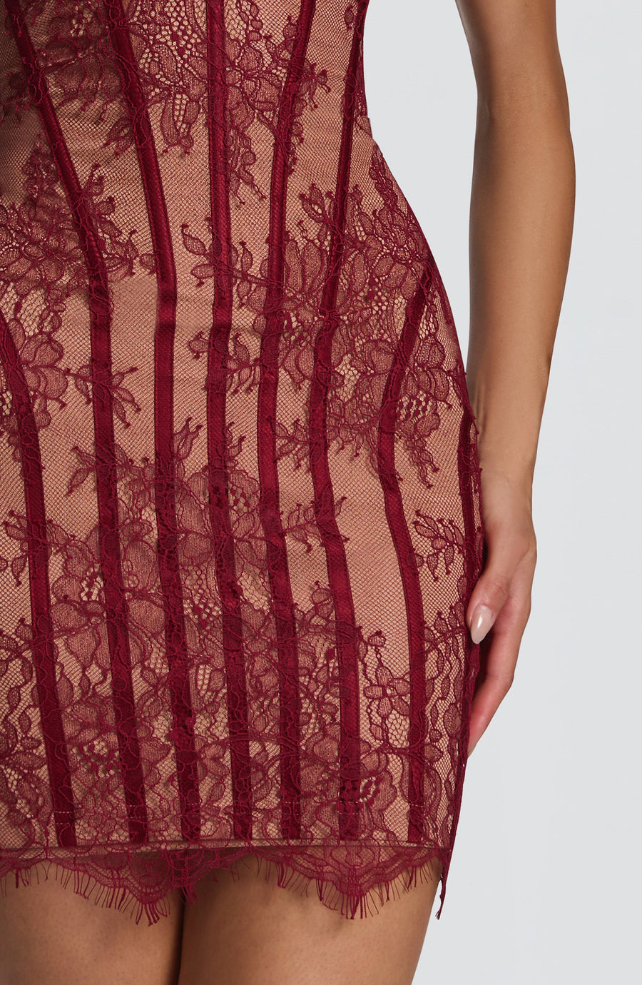 Loretta Mini Dress – Burgundy