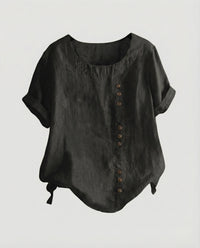 Sibylle Blouse with Short Sleeve in Black
